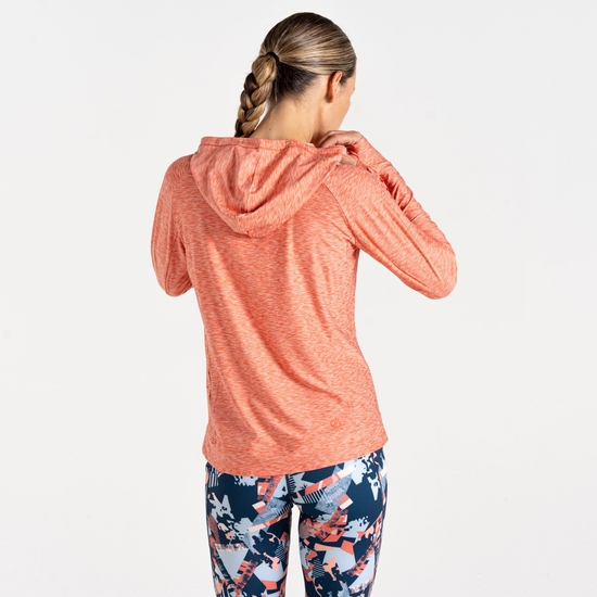 Women's Sprint City Lightweight Hoodie Burnt Sienna Marl 