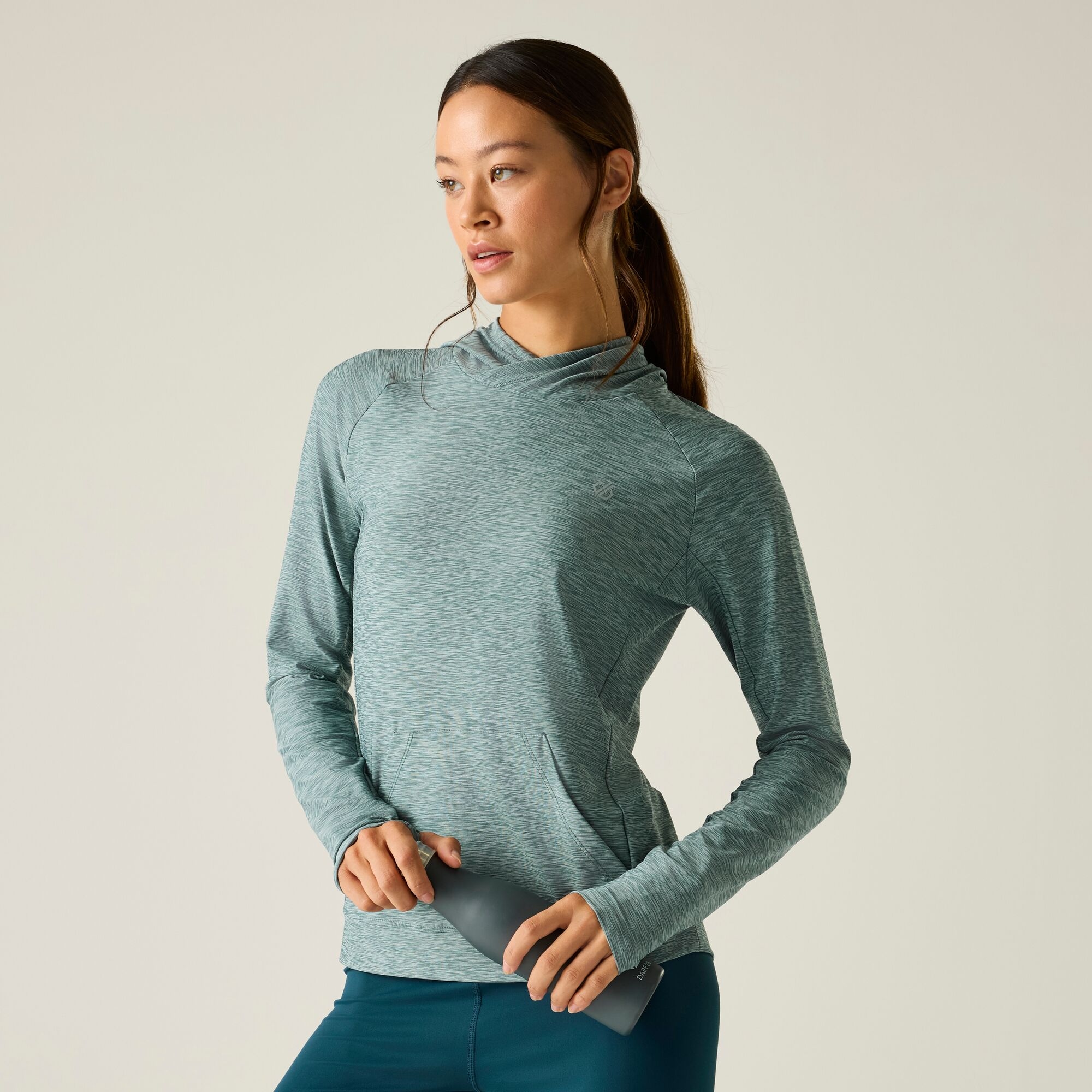 Dare 2B Women's Grey Hooded Sweatshirt Sprint City - Image 2