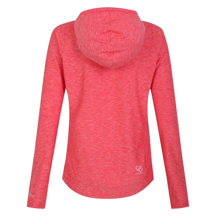 Women s Sprint City Lightweight Hoodie Neon Pink Marl Dare2B UK