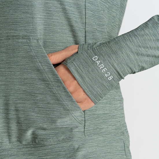 Women's Sprint City Lightweight Hoodie Lilypad Green Marl