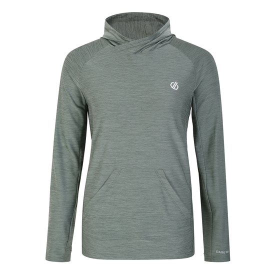 Women's Sprint City Lightweight Hoodie Lilypad Green Marl