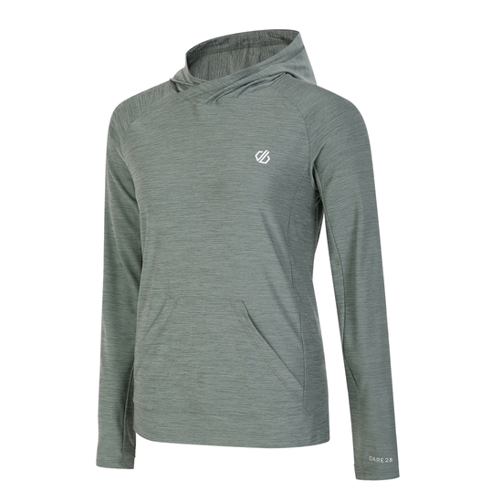 Women's Sprint City Lightweight Hoodie Lilypad Green Marl