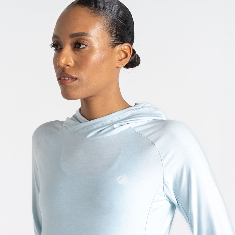 Women s Sprint City Lightweight Hoodie Quiet Blue Marl Dare2B UK