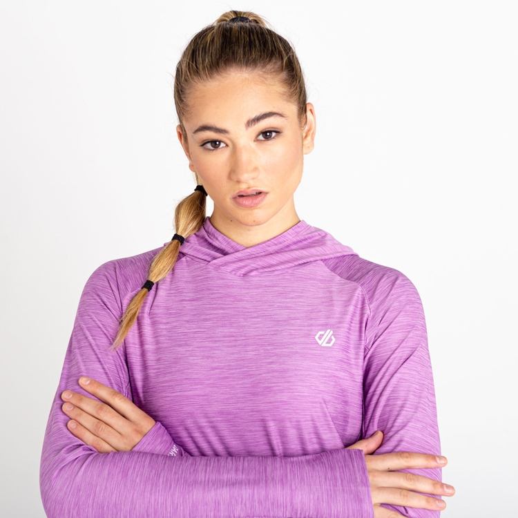 Women s Sprint City Lightweight Hoodie Dusty Lavender Marl Dare2B ROW
