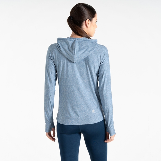 Women's Sprint City Lightweight Hoodie Rainwashed Blue Marl