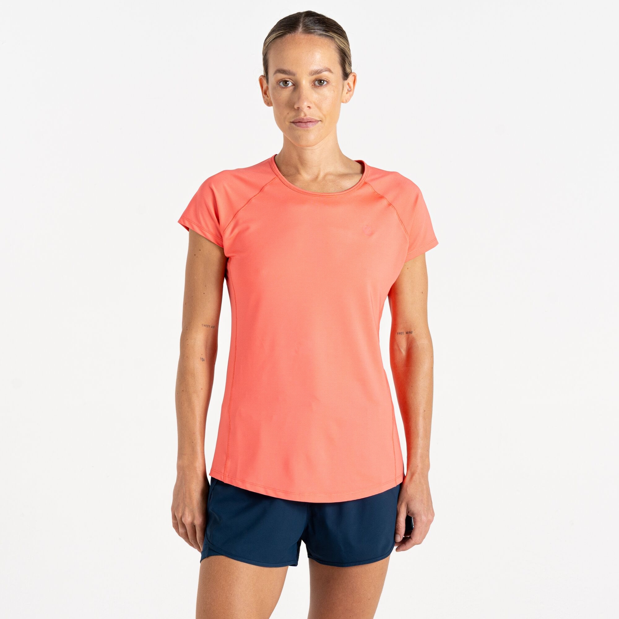 Dare 2b Women's Corral Lightweight T-shirt Peach Bloom, Size: 14