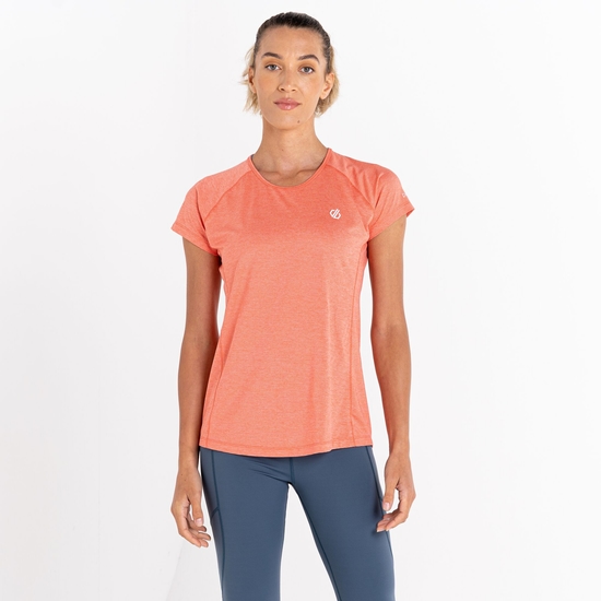 Women's Corral Lightweight T-Shirt Neon Peach Marl