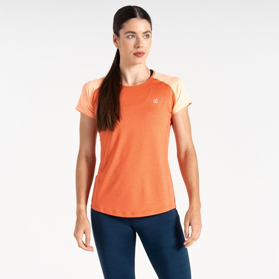 Women's Corral Lightweight T-Shirt Orange Satsuma Marl