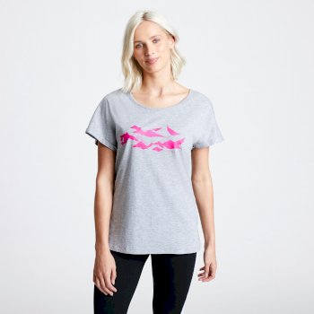 Evince Graphic T-Shirt für Damen Grau