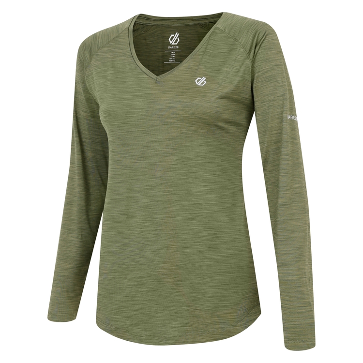 Damen Discern leichtes T Shirt Olivgrun