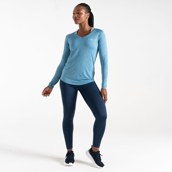 T-Shirt Manches Longues Femme Discern Bleu