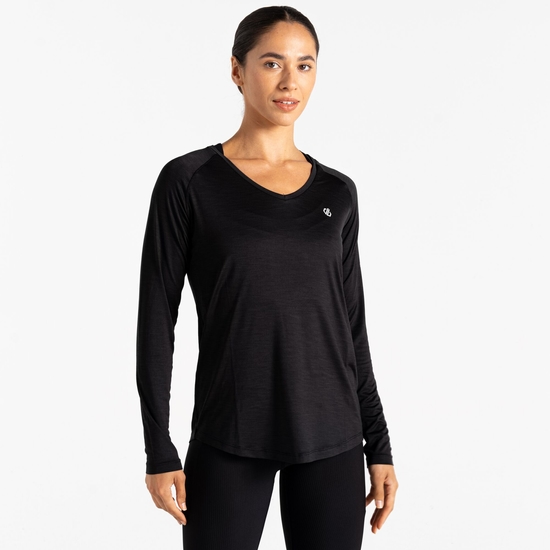 Damen Discern leichtes T-Shirt Schwarz