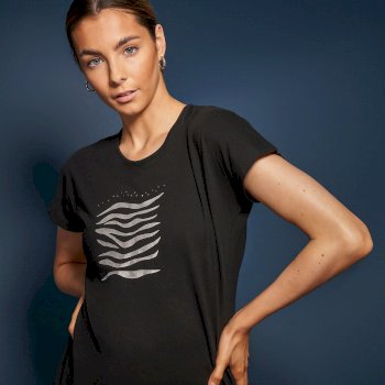 Swarovski Embellished - Women's Emanation Graphic T-Shirt  Black