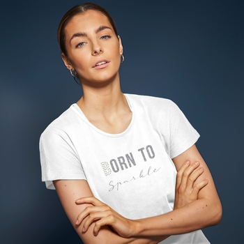 Emanation Kurzärmliges Grafik-T-Shirt Für Damen  Weiß