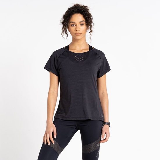 Crystallize Femme T-shirt actif Noir