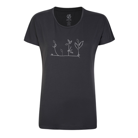 Crystallize Grafik-T-Shirt für Damen Grau