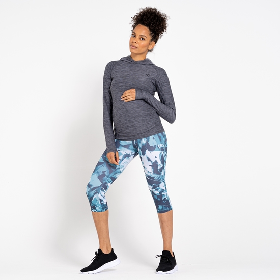 Women's Sprint City Maternity Hoodie Ebony Grey 