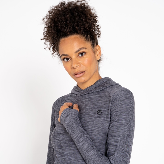 Women's Sprint City Maternity Hoodie Ebony Grey 