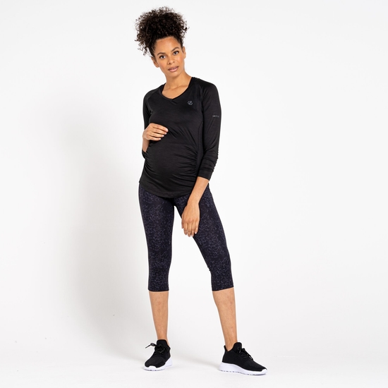Women's Maternity Discern Long Sleeve T-Shirt Black