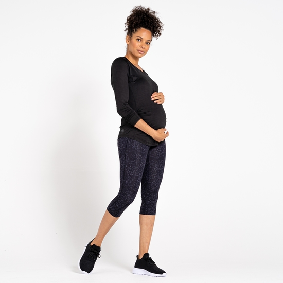 Women's Maternity Discern Long Sleeve T-Shirt Black