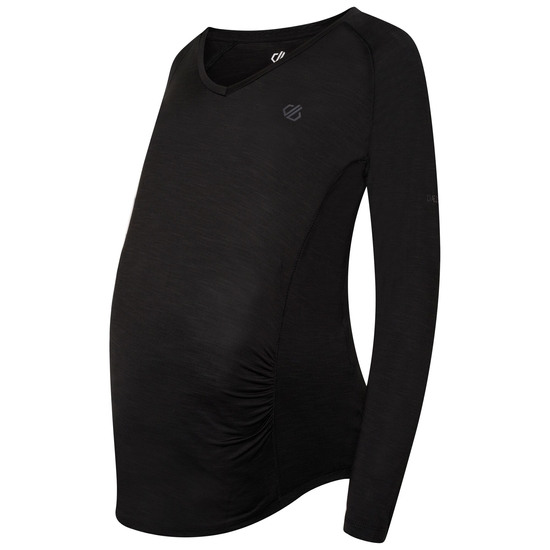 Women's Maternity Discern Long Sleeve T-Shirt Black