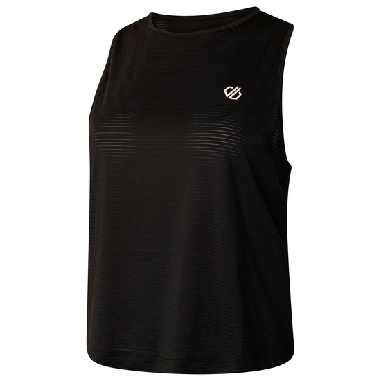 Damen Meditate Crop-Top Schwarz