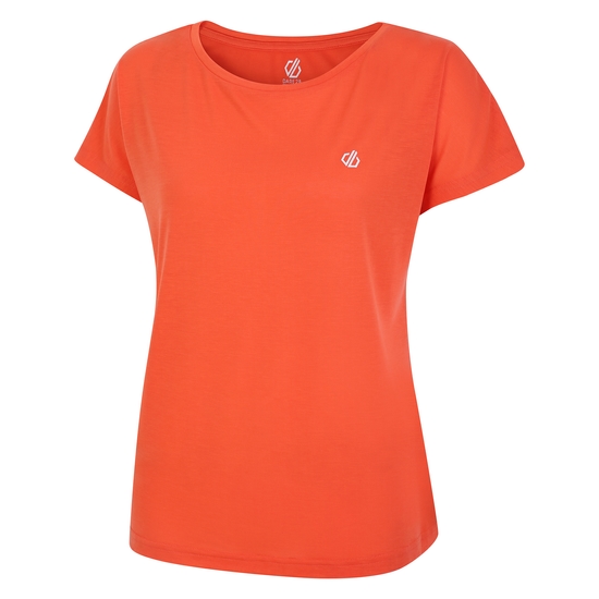 Damen Persisting leichtes Fitness-T-Shirt Orange