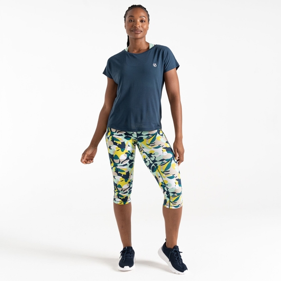 Women's Persisting Lightweight Gym T-Shirt Moonlight Denim Marl