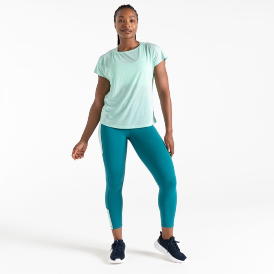 Damen Persisting leichtes Fitness-T-Shirt Grün