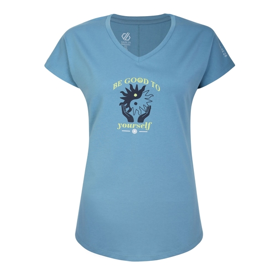 Women's Finite Graphic T-Shirt Niagara Blue