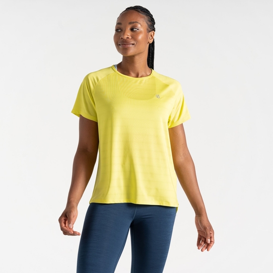 Damen Gravitate T-Shirt Gelb