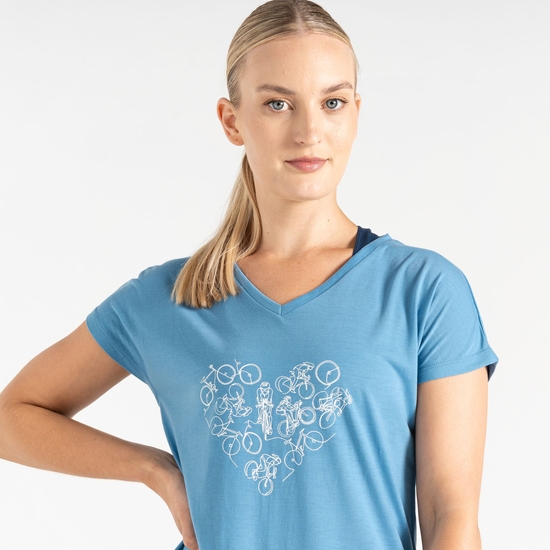 Women's Calm T-Shirt Niagara Blue