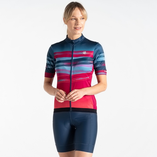 Women's AEP Stimulus Jersey Berry Pink Paint Print