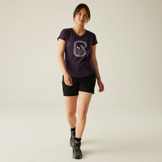 Women's Serene T-Shirt Deep Plum 