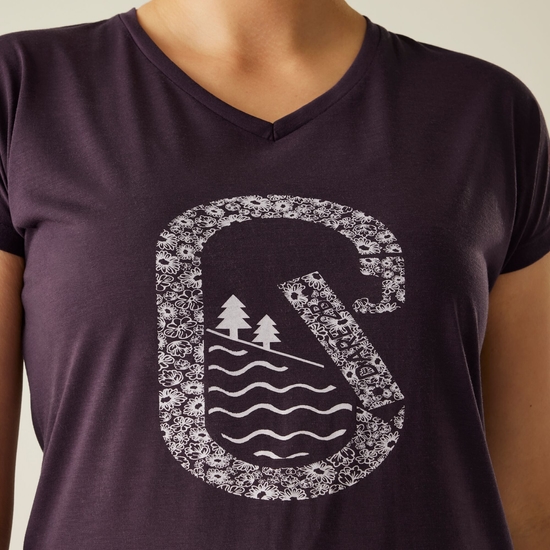 Women's Serene T-Shirt Deep Plum 