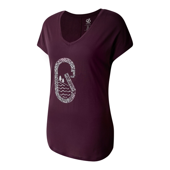 Women's Serene T-Shirt Deep Plum 