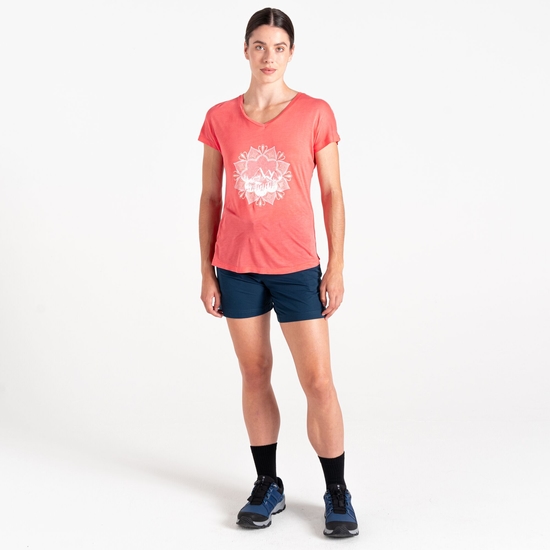 Women's Serene T-Shirt Peach Bloom 