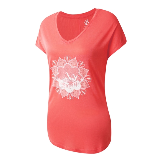 Women's Serene T-Shirt Peach Bloom 