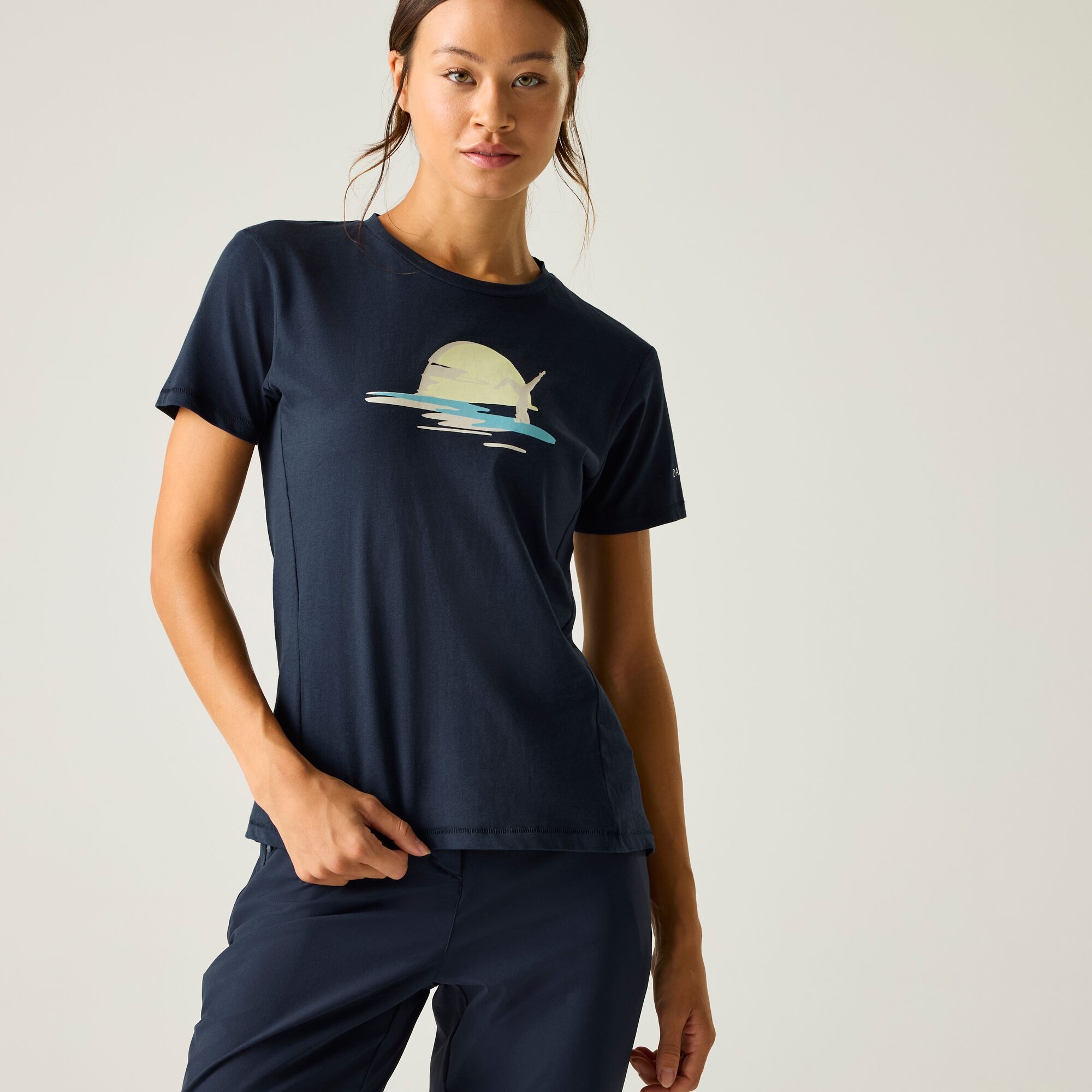 Dare 2B Women's Blue Tranquility Iii T-Shirt, Cotton, Cotton Size: 12