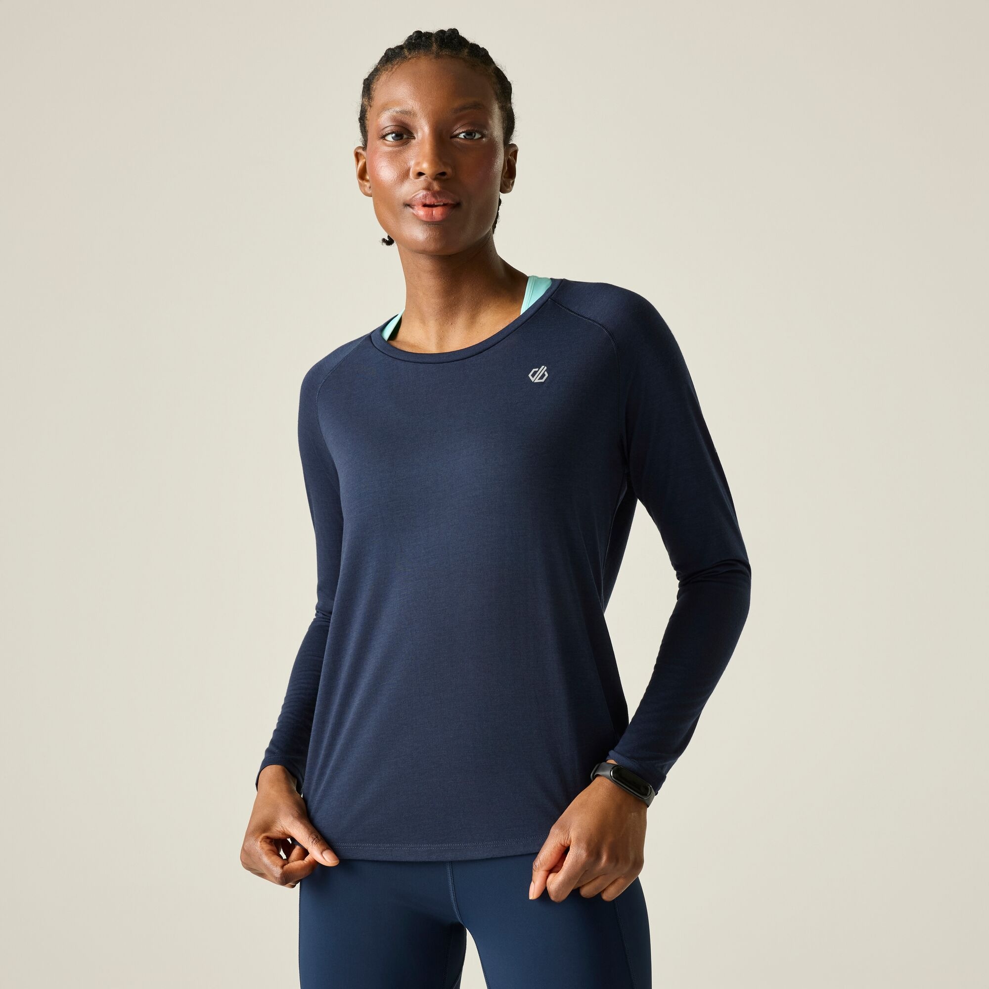 Dare 2B Women's Mid Navy Nimble Long Sleeve Running T-Shirt In | Size: 14 - Image 6