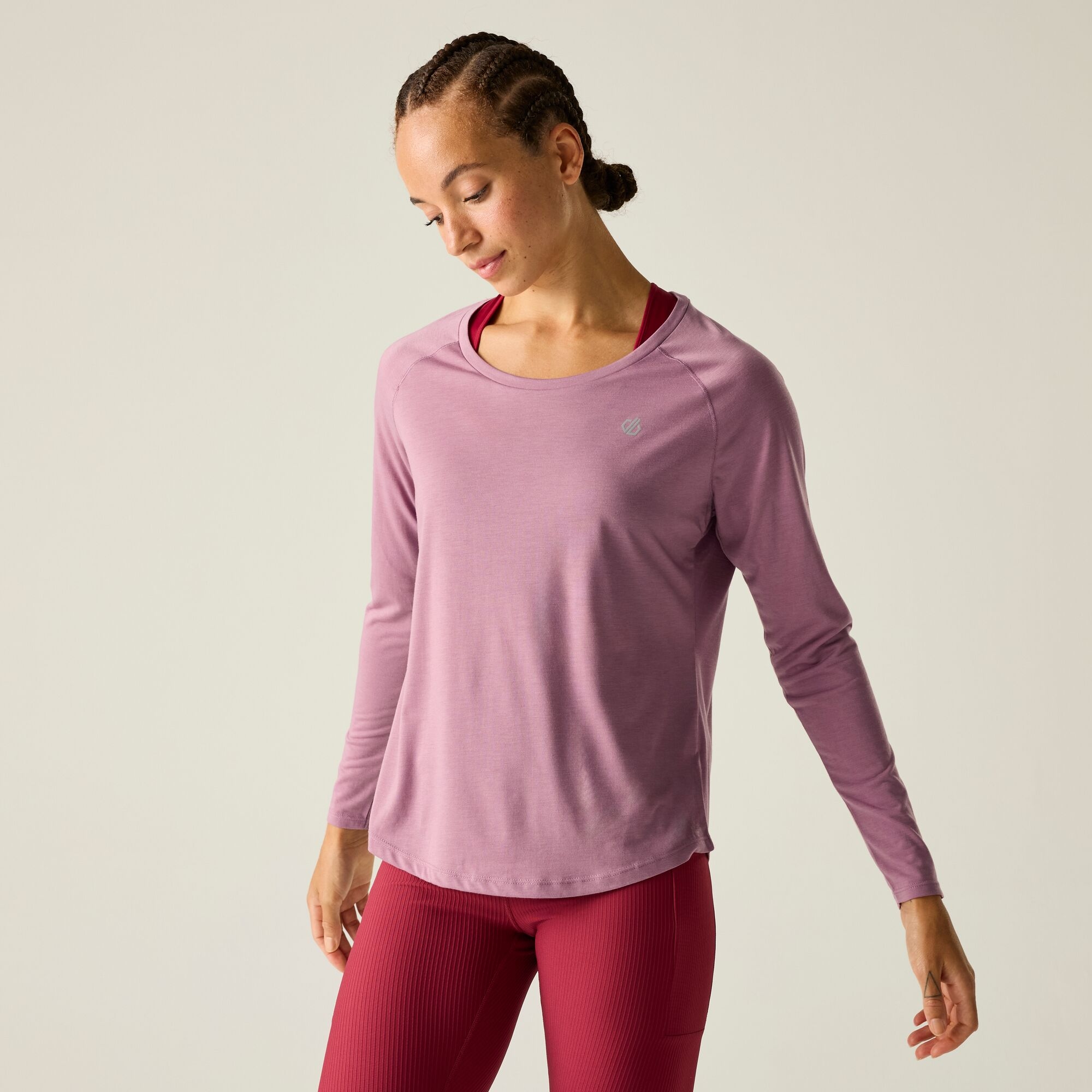 Dare 2B Women's Pink Serenity Long Sleeved T-Shirt Size: 14