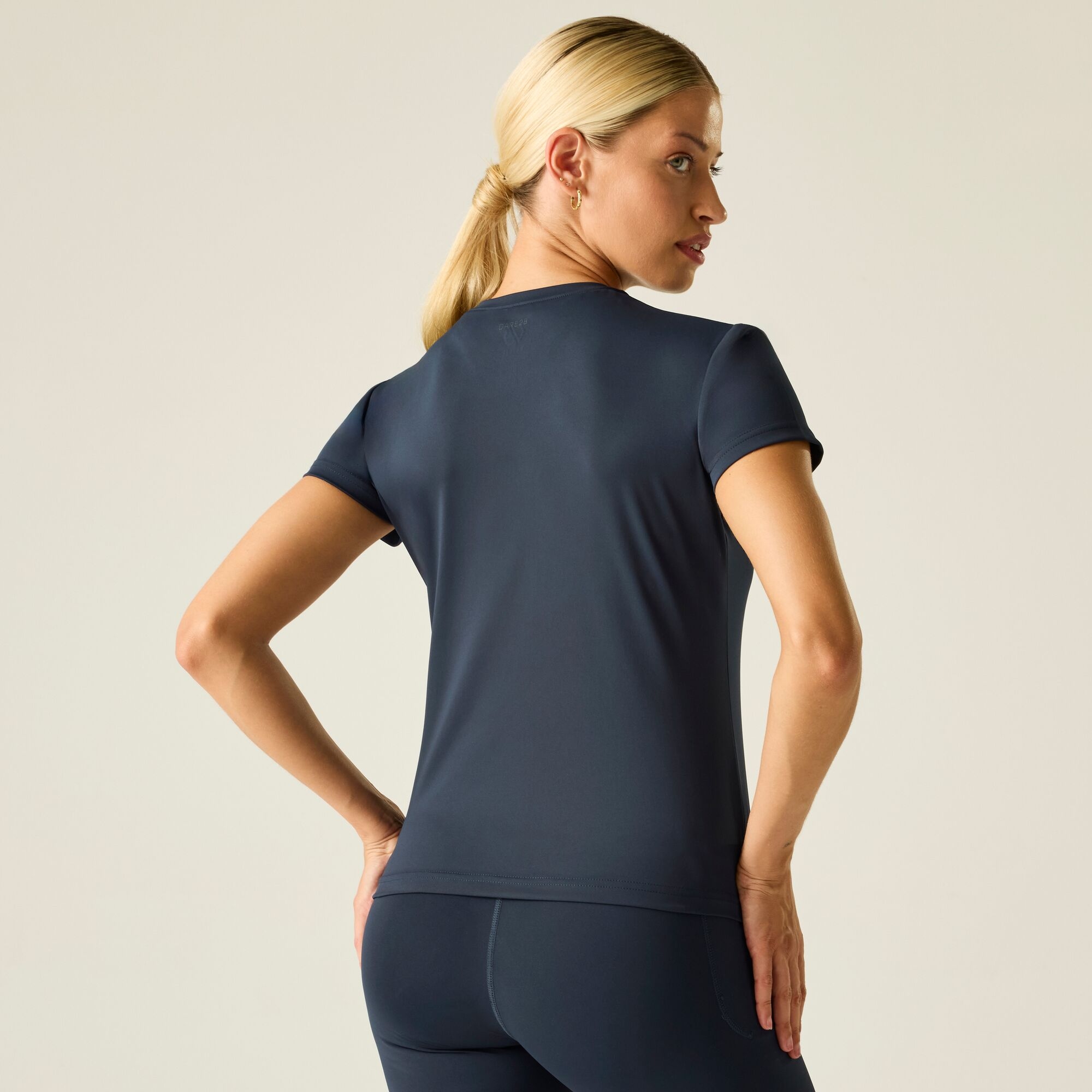 Dare 2b Women's Refresh Short Sleeved Quick Drying Active T-Shirt in Mid Navy | Size: 16 - Image 2