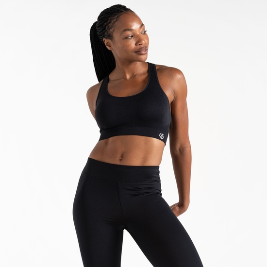 Damen Seamless II Sport-BH Schwarz