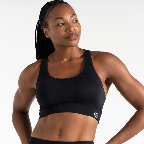 Damen Seamless II Sport-BH Schwarz