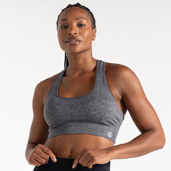 Women's Don't Sweat It II Sports Bra Ebony Grey