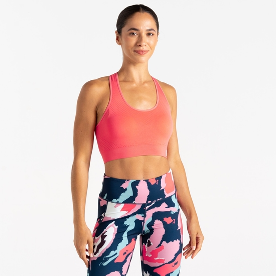 Women's Don't Sweat It III Sports Bra Peach Bloom 