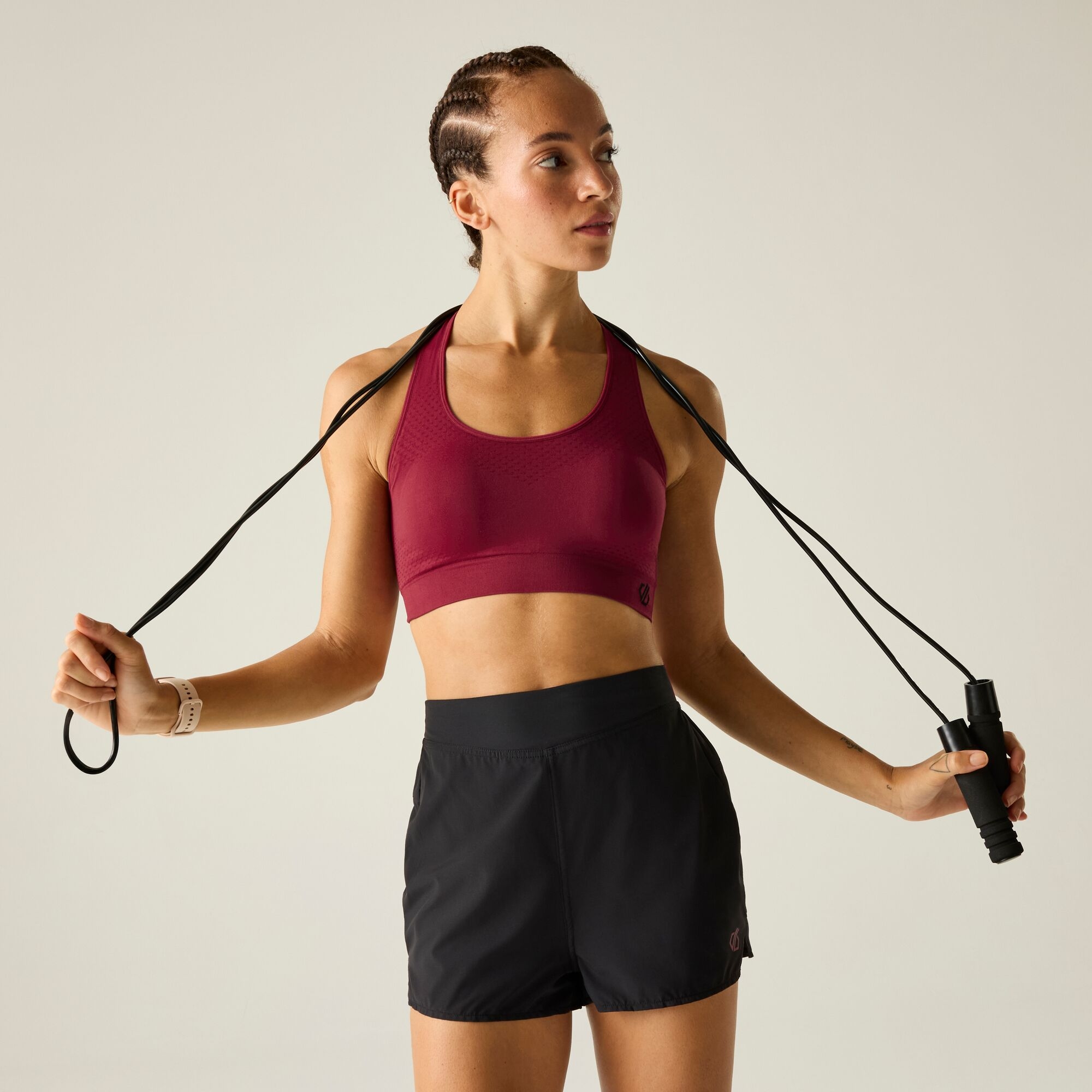 Dare 2B Women's Red Don't Sweat It Ii Sports Bra Size: S