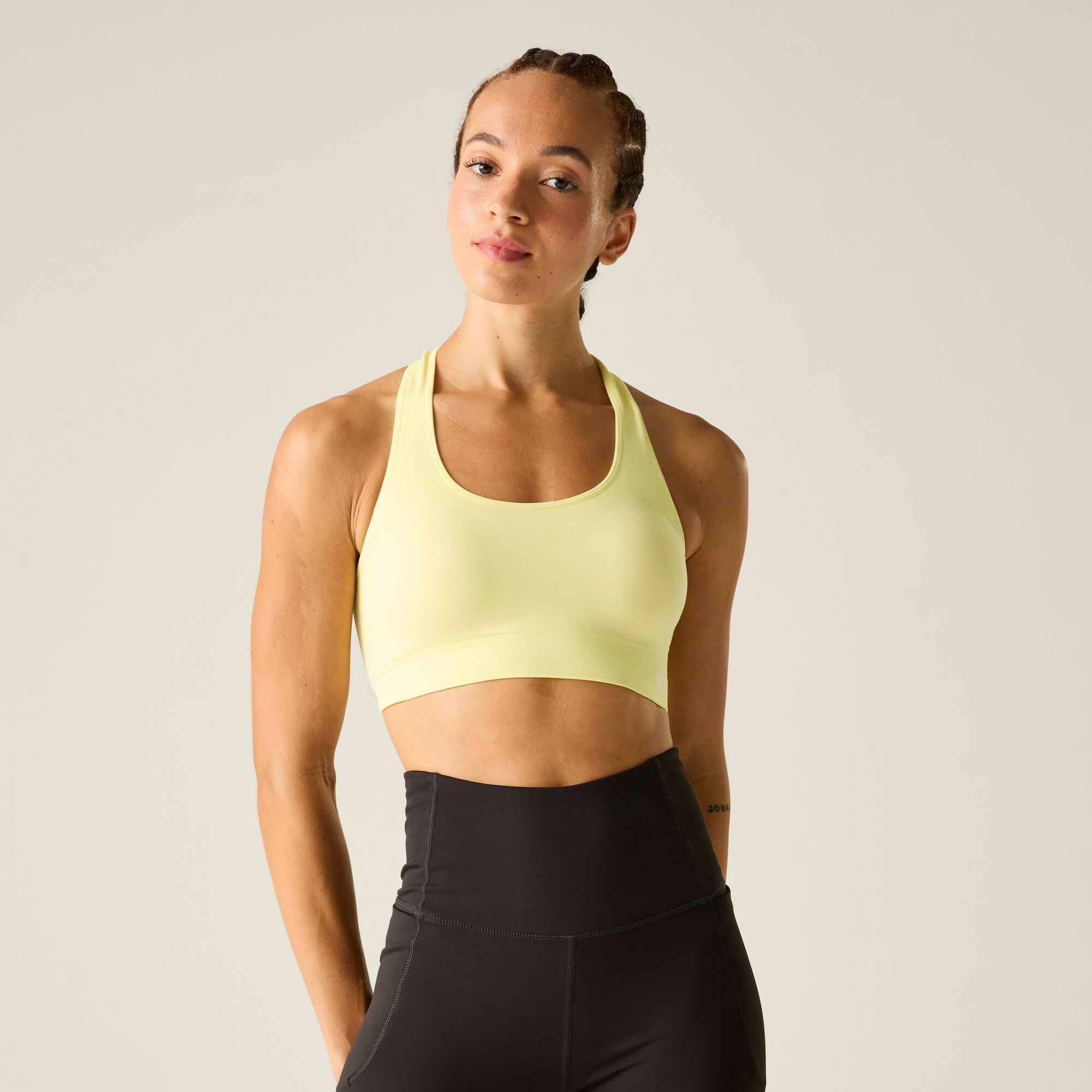 Dare 2B Women's Yellow Don't Sweat It Ii Sports Bra Size: M