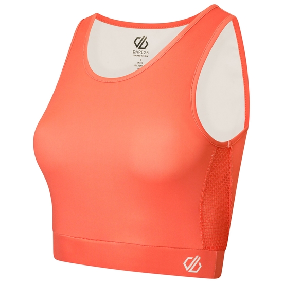 Soutien-gorge de sport à col haut Femme Move Orange