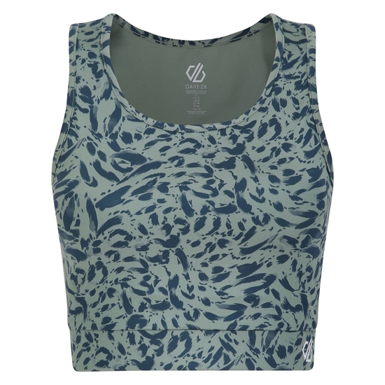 Soutien-gorge de sport à col haut Femme Move Vert